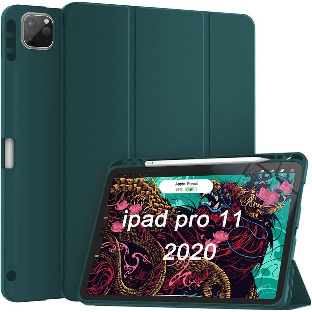 Smart Case For Apple iPad Pro 11" 2021 2020 2018 Leather Auto Wake Sleep Cover